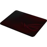 ASUS ROG Scabbard II Gaming mouse pad, red with black gradient, featuring ROG logo in corner.