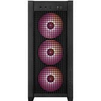 Black ASUS TUF Gaming GT302 ARGB Midi Tower with mesh front panel and three illuminated RGB fans.