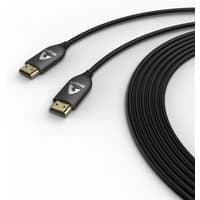 Black Avinity 15m HDMI cable with Type A connectors, sleek design, and durable finish by Hama.