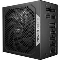 Black be quiet! POWER ZONE 2 750W PSU with large fan, mesh grille, and modular cable ports on the side.