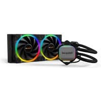Black be quiet! Pure Loop 2 FX 240mm liquid cooler with dual 12 cm RGB fans and sleek pump unit.