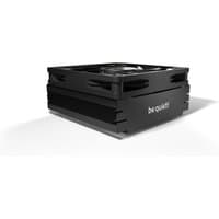 Black be quiet! Pure Rock LP motherboard air cooler, compact square design with fan and logo on side.