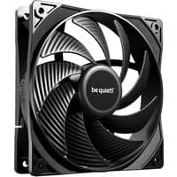 Black be quiet! Pure Wings 3 120mm PWM computer case fan with nine curved blades and central logo.