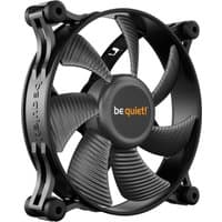 Black be quiet! Shadow Wings 2 120mm PWM fan with ribbed blades and anti-vibration mounting points.