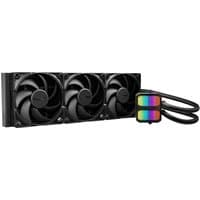 Black be quiet! Silent Loop 3 420mm ARGB liquid CPU cooler with three fans and rainbow-lit pump head.