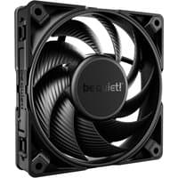 Black be quiet! 120mm PWM computer case fan with ribbed blades and sleek frame design.