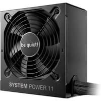 Black be quiet! System Power 11 650W PSU with large cooling fan and sleek matte finish.