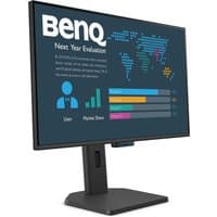 BenQ 27” 1080p FHD Business Monitor with slim black bezel, adjustable stand, and vibrant display showing graphs.