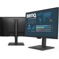 BenQ BL2790T 27" Full HD Monitor with slim bezels, adjustable stand, and matte black finish, displaying colorful graphs.