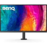 BenQ 32" designer monitor with slim bezels, vibrant display, black stand, and adjustable AS10 Ergo Arm.