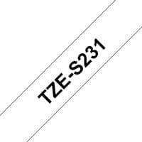 White Brother Extra Strength Adhesive Tape with black text "TZE-S231" printed diagonally across the surface.