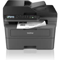 Black Brother MFC-L2800DW wireless all-in-one mono laser printer with document feeder and control panel.