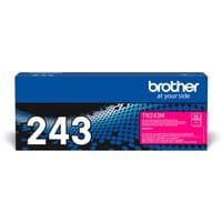 Brother TN-243M magenta toner cartridge in blue box with white text and pink label.