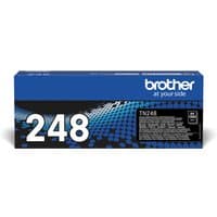 Brother TN-248BK black toner cartridge in blue and black box with white text and dotted design.