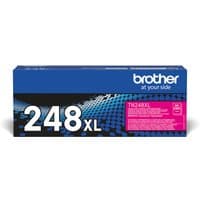 Brother TN-248XLM magenta toner cartridge in blue box with white text and pink label.