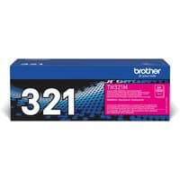 Brother TN-321M magenta toner cartridge in blue and black box with magenta label and white text.