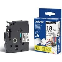 Black Brother TZ-241 label-making tape cartridge with blue and white packaging, 18mm width, 8m length.