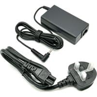 Black BTI charger with Lenovo 4.0mm x 1.7mm tip, UK power cable, and coiled cord.