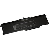 Black BTI 97Wh 6-cell battery for Dell Latitude, rectangular with connector pins and printed specifications.