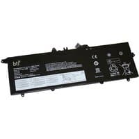 Black BTI 3-cell laptop battery with white label, compatible with ThinkPad T490s, T14S, T495S, 57Wh capacity.