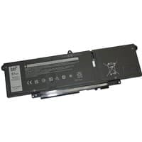 Black BTI 047T0 57Wh 3-cell battery with label for DELL Latitude models, rectangular shape with connector strip.