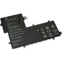 Black BTI 42Wh 3-cell battery for ASUS Chromebook Flip C214, rectangular with white text and connector wires.