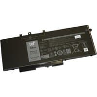 Black BTI 68Wh 4-cell laptop battery with label, compatible with Latitude and Precision models, rectangular shape.