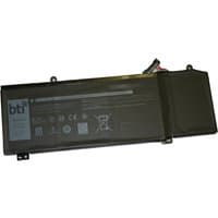 Black BTI 0JJPFK 60Wh 4-cell battery for Dell laptops, rectangular with connector wires and printed specifications.