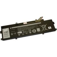 Black BTI 43Wh 3-cell battery for DELL Chromebook 11, rectangular with connector wires and printed specifications.