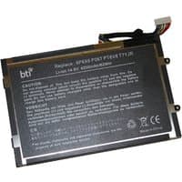 Black rectangular BTI 63Wh 4-cell battery with label and multicolored wires for ALIENWARE M11X R1 R3 M14X R1 R2.