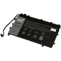Black BTI 30Wh 3-cell battery with connector cable for DELL LATITUDE 13 7350, featuring white text and symbols.
