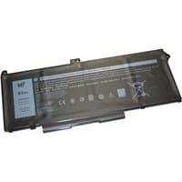 Black BTI 4-cell battery for Latitude laptops with white text and certification icons on the surface.
