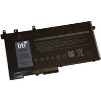 Black BTI 451-BZT 51Wh 3-cell battery for Dell Latitude, rectangular with connector ports and label detailing.