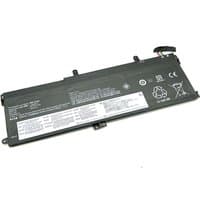 Black BTI 57Wh 3-cell battery for Lenovo ThinkPad T590, rectangular with white label and connector plug.