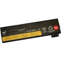 Black BTI 68 compatible 3-cell battery for Lenovo Thinkpad with yellow label and red "68" marking.