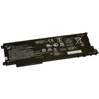 Black BTI 4-cell battery for HP Zbook X2 G4, labeled with specifications and safety icons.