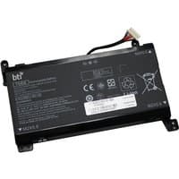Black BTI 83Wh 8-cell battery for HP Omen 17, rectangular with white label and connector wires.