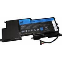 Black BTI 9-cell battery for Dell XPS 15 L521X, labeled 65Wh, with blue and white text and multicolored connector.