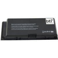 Black BTI 9-cell battery for Dell Precision laptops with white label and text, rectangular shape.