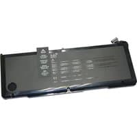 Black rectangular BTI A1297 battery for MacBook Pro, with label and connector on the side.