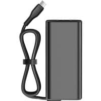 Black BTI 65W 3 Pin Type C charger with attached cable and sleek rectangular design.