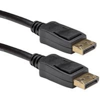 Black Cablenet 1m DisplayPort 1.4 cable with gold-plated connectors, supports 8K@60Hz and 4K@120Hz.