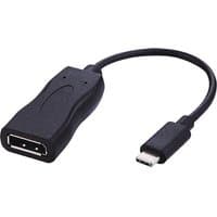 Black Cablenet 20cm USB 3.1c male to DisplayPort female adapter with a short cable and compact design.