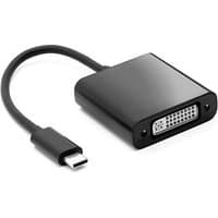 Black Cablenet 20cm USB 3.1c male to DVI female adapter with short cable and rectangular connector housing.