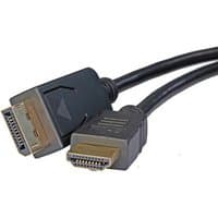 Black Cablenet 3m cable with DisplayPort 1.2 and HDMI 1.4b connectors, supports 1080p 60Hz.