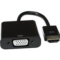 Black Cablenet HDMI 1.4b male to SVGA female adaptor with 3.5mm audio and USB port, compact design.