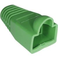 Green Cablenet RJ45 bubble boot, 6mm, with ribbed texture and rounded protective design.