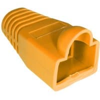 Orange Cablenet RJ45 bubble boot, 6mm, with ribbed texture and protective cover for Ethernet cable connectors.