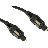 Black Cables Direct 4OPT-101 TOSLINK audio cable, 1 meter, with gold-plated connectors.