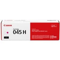 Canon 045 H Original Magenta toner cartridge in white and red box with Canon logo and product details.